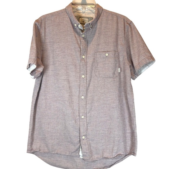 Quicksilver Other - Quicksilver Modern Fit Shirt Men's M Short Sleeve Button Up Cotton Surfer Skater